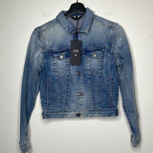 NEUW Distressed Denim Jacket Womens Size Small